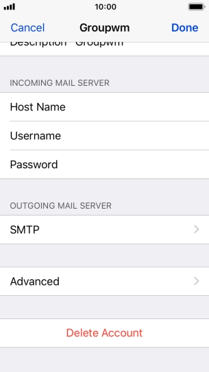 Press SMTP.