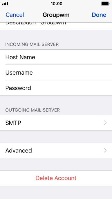 Press SMTP.
