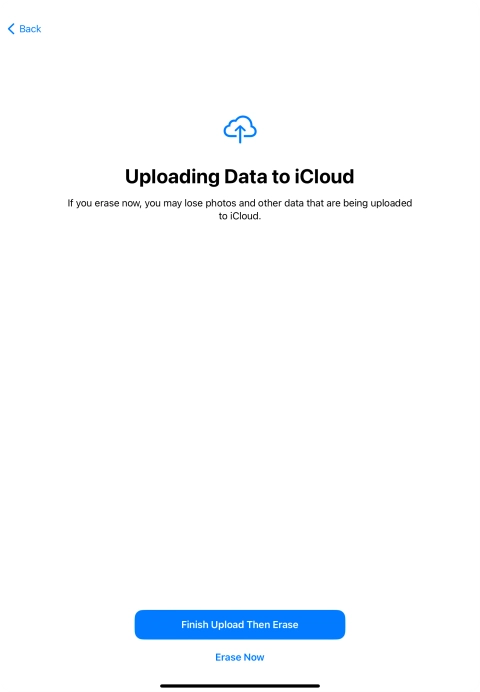 Press the required setting.