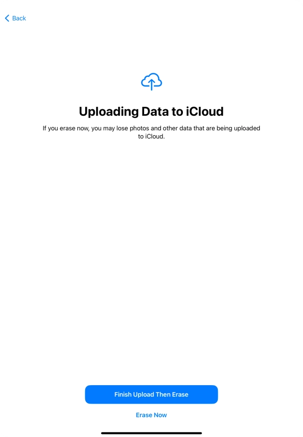 Press the required setting.