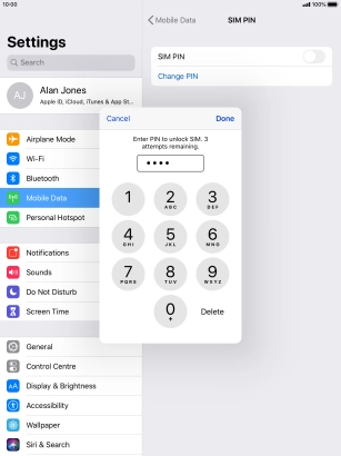 Key in your PIN and press Done.