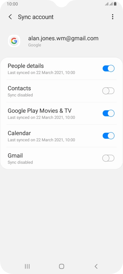 Press the indicator next to 