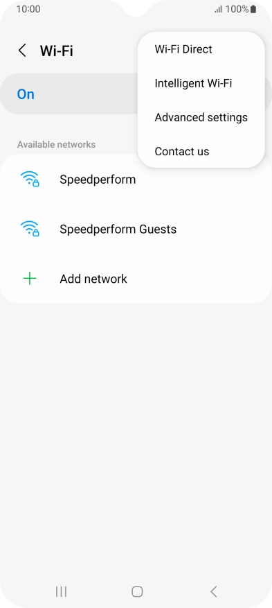 Press Intelligent Wi-Fi.