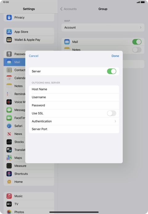 Press Authentication.