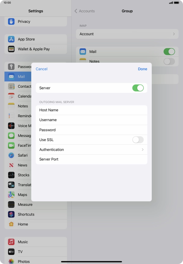 Press Authentication.