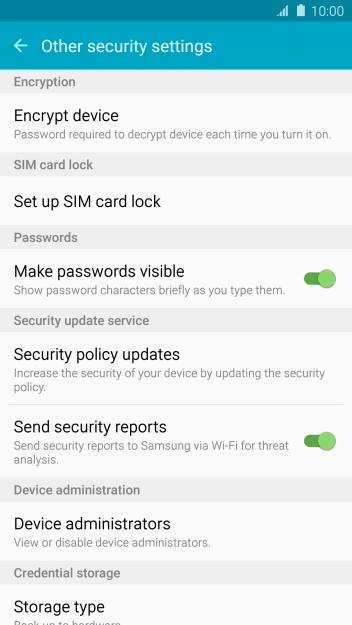 Press Set up SIM card lock.
