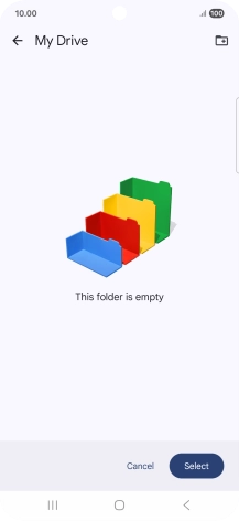 To create a new folder, press the new folder icon and follow the instructions on the screen to create a new folder.