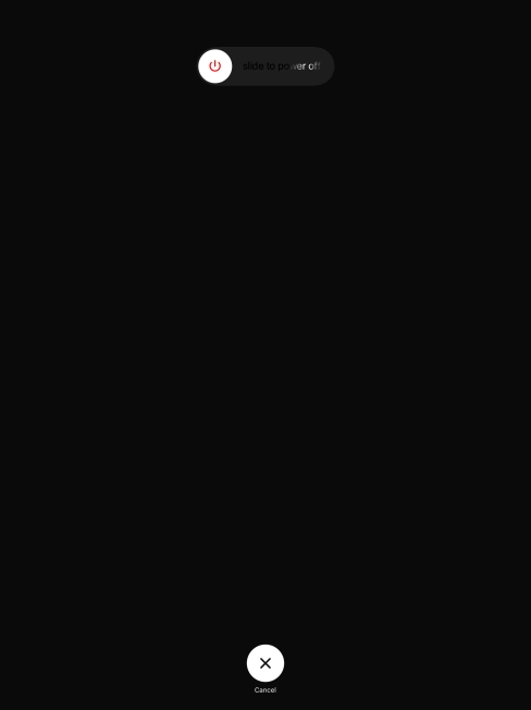 Press and drag the power off icon right.