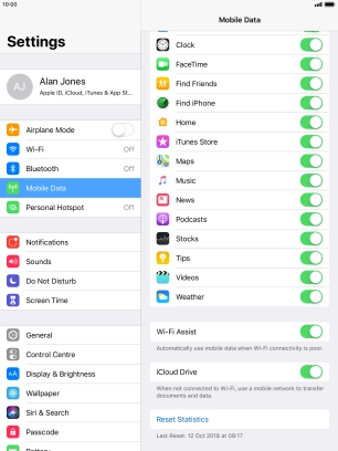 Press the indicator next to 