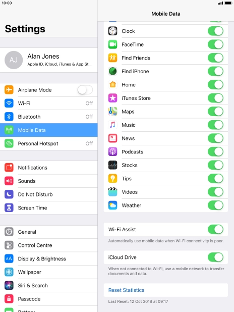 Press the indicator next to 
