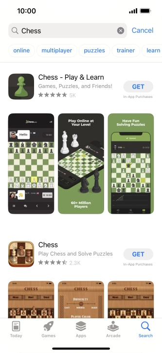 Press the required app.