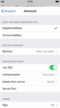 Press the indicator next to 