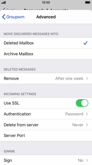 Press the indicator next to 