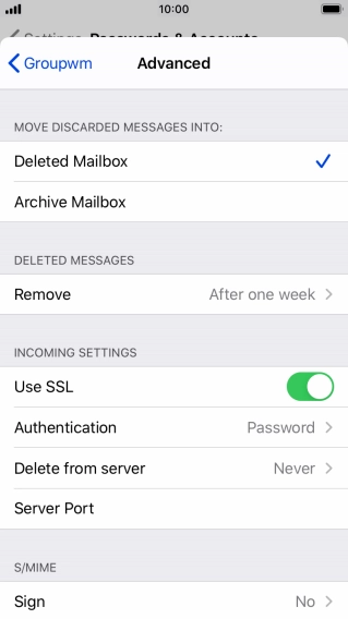 Press the indicator next to 