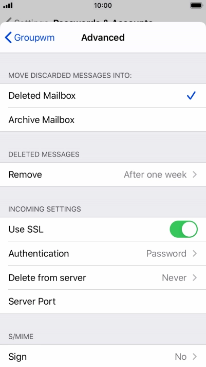 Press the indicator next to 