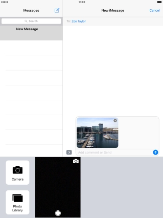 Press the text input field.
