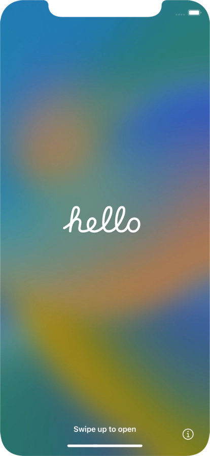 Slide your finger upwards starting from the bottom of the screen.