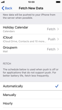 If you turn off the function, press the required setting.