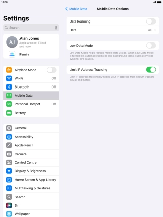 Press the indicator next to 