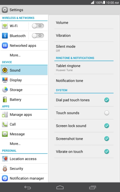 Press Tablet ringtone.