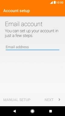 Press the text input field and key in your email address.