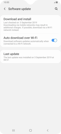 Press Download and install. If a new software version is available, it's displayed. Follow the instructions on the screen to update the phone software.