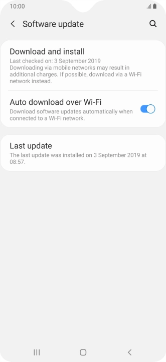 Press Download and install. If a new software version is available, it's displayed. Follow the instructions on the screen to update the phone software.