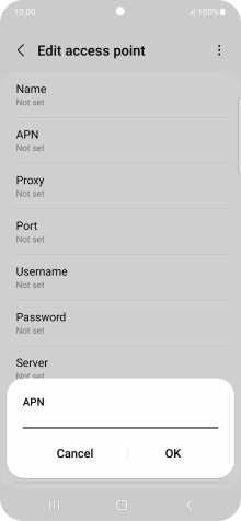 Key in live.vodafone.com and press OK.