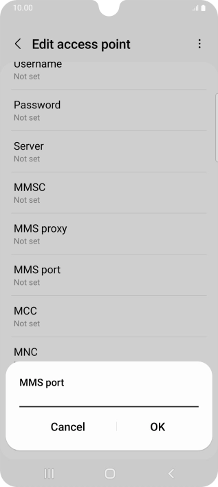 Key in 8080 and press OK.
