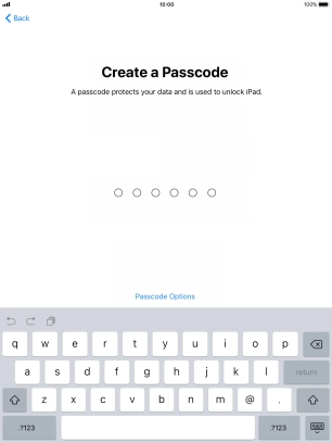 Press Passcode Options.