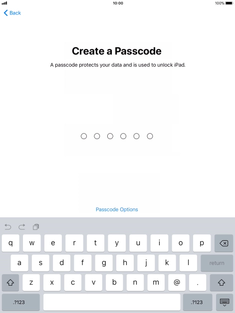 Press Passcode Options.