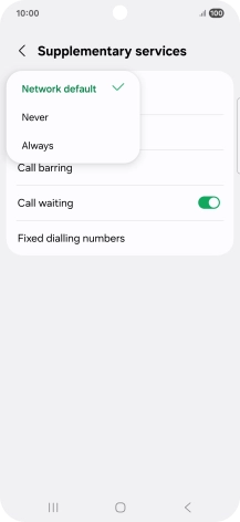 Press Always to turn on caller identification.