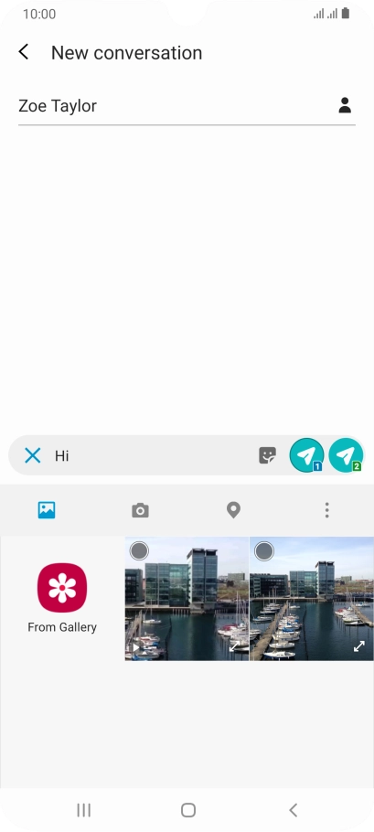 Press the picture icon.