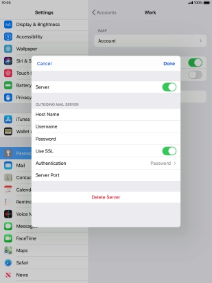 Press the indicator next to 