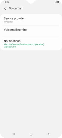 Press Voicemail number.