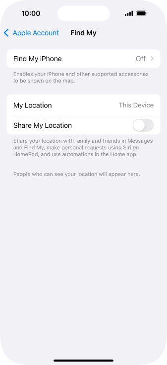 Press Find My iPhone.