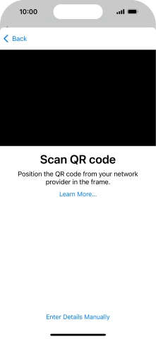 Place the QR code you've received inside the phone camera frame to scan the code.