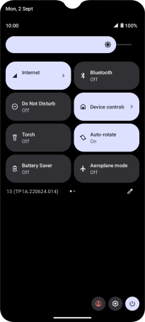 Press the settings icon.