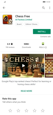 Press INSTALL and follow the instructions on the screen to install the app.