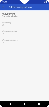 Press the required divert type.