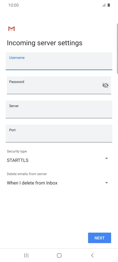 Press the field below 