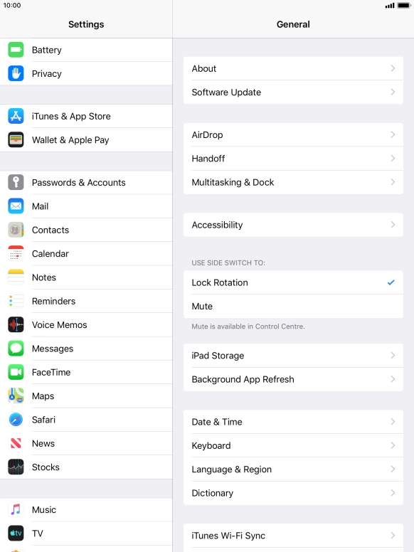 Press Passwords & Accounts.