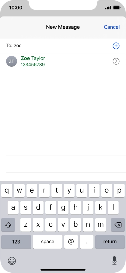 Press the required contact.