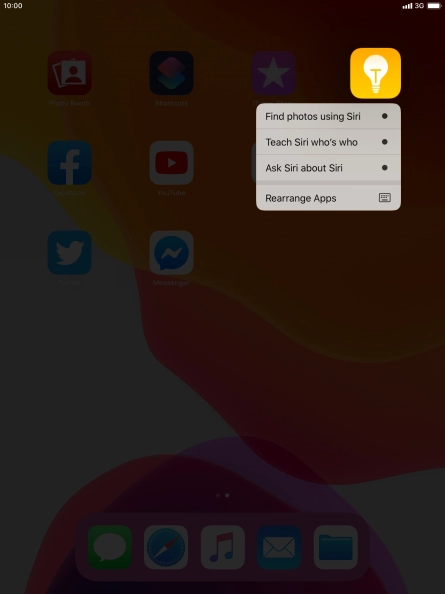 Press Rearrange Apps.