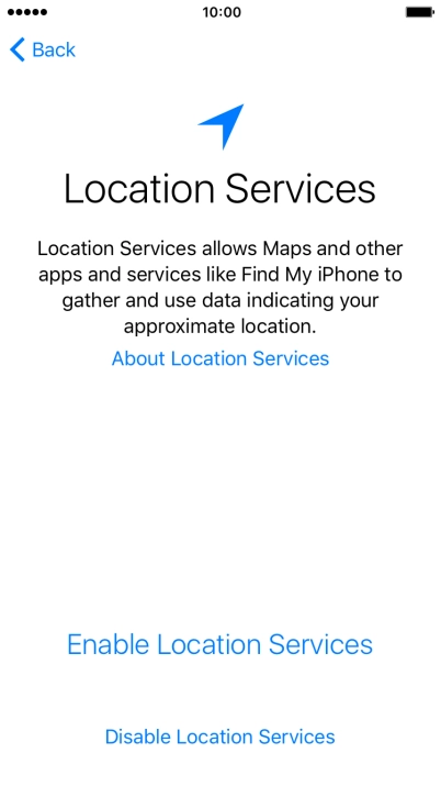 Press Enable Location Services to turn on the function.
