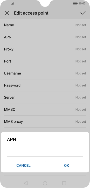 Key in live.vodafone.com and press OK.