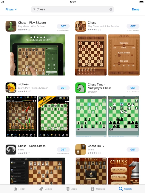 Press the required app.