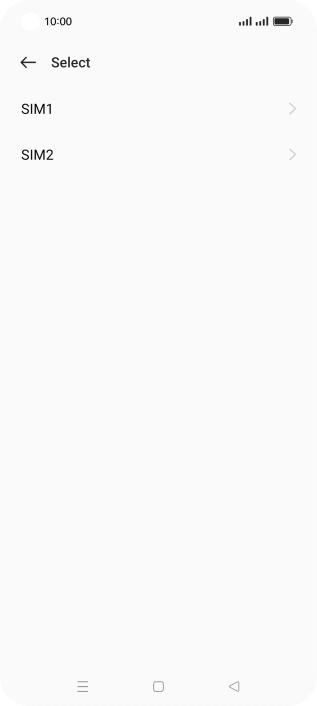 Press the name of the SIM.