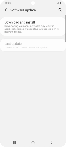 Press Download and install. If a new software version is available, it's displayed. Follow the instructions on the screen to update the phone software.