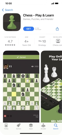 Press GET and follow the instructions on the screen to install the app.
